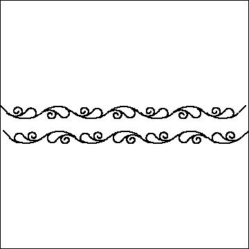 (image for) Judys Twinkle Star Feather and Curl Border-L04417*